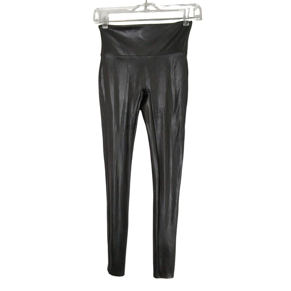 Spanx Faux‎ Leather Leggings Womens Small Black